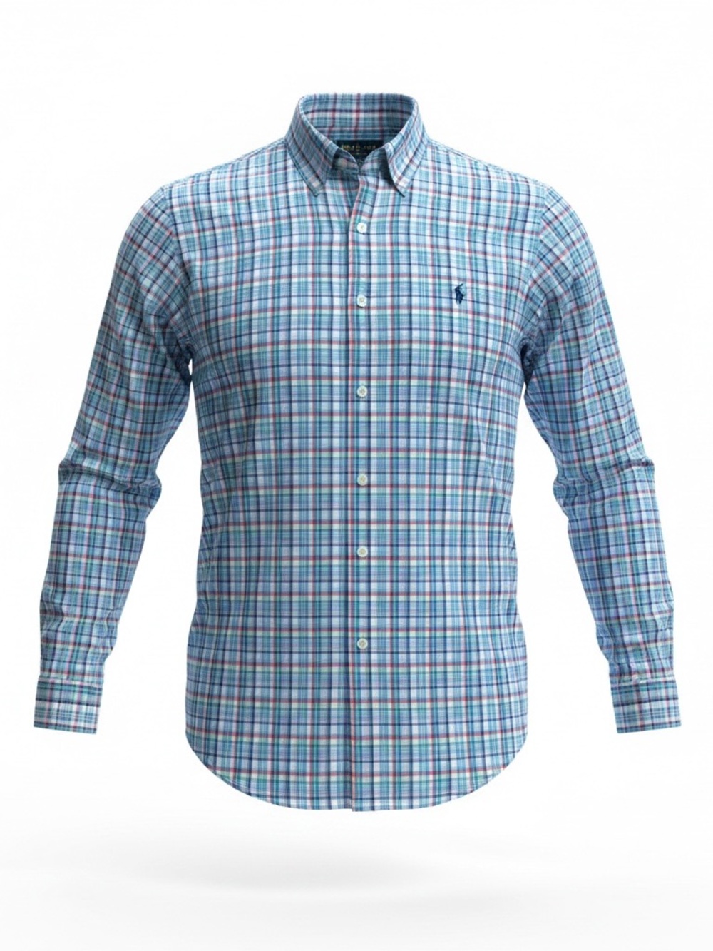 Polo by Ralph Lauren Light Blue Multi-Color Plaid Button-Down Shirt